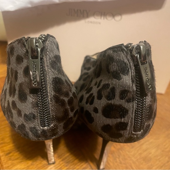 Jimmy Choo leopard print pony smoke/black size 39.5 (9.5) - Picture 15 of 16